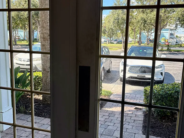 Parking right outside the door.