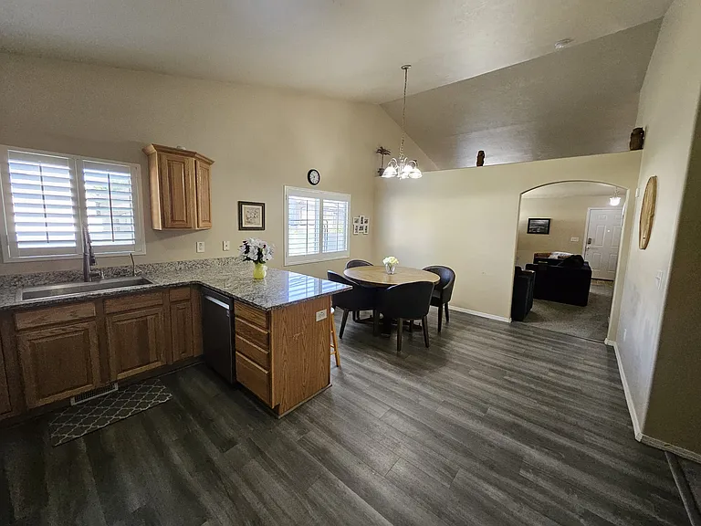 Kitchen and dining area