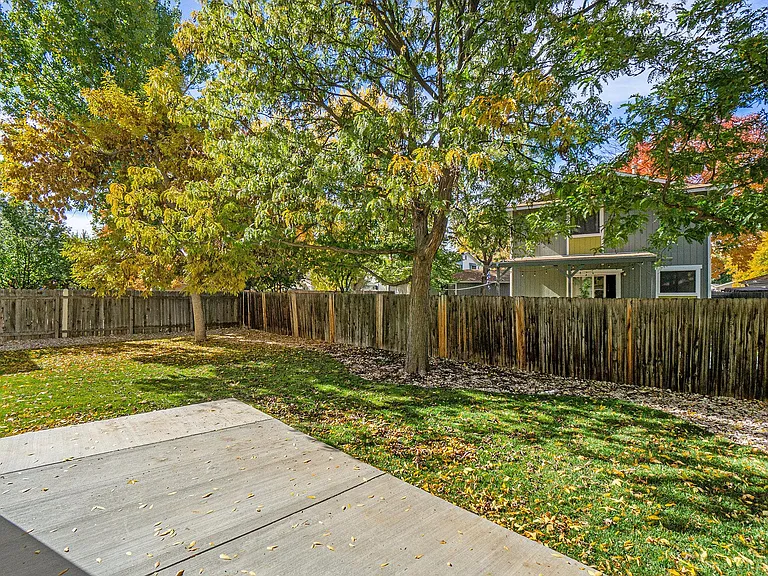 fenced yard
