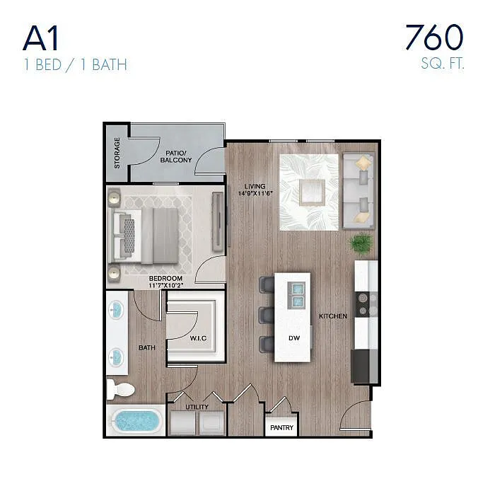 Floor plan 1X1