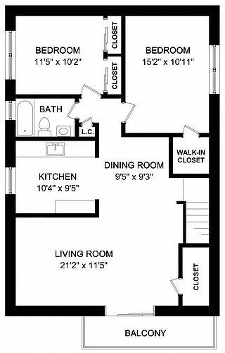 Floor plan The Fairfield II (4 occupants max)