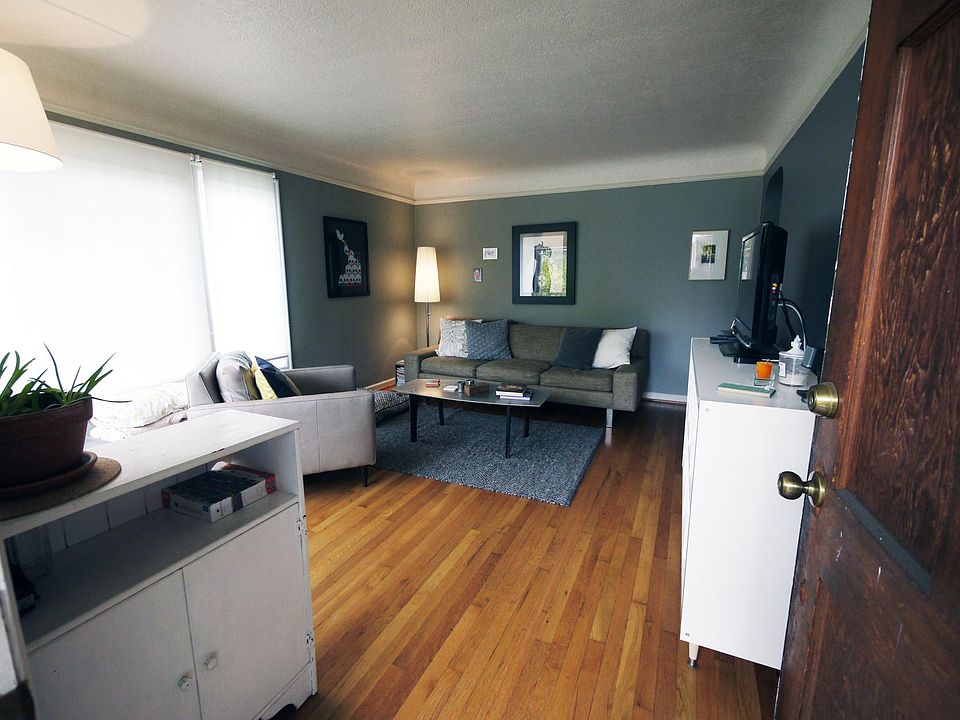 Living room from front door entry