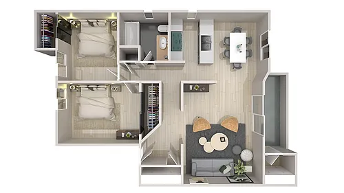 Floor plan 2 X 1