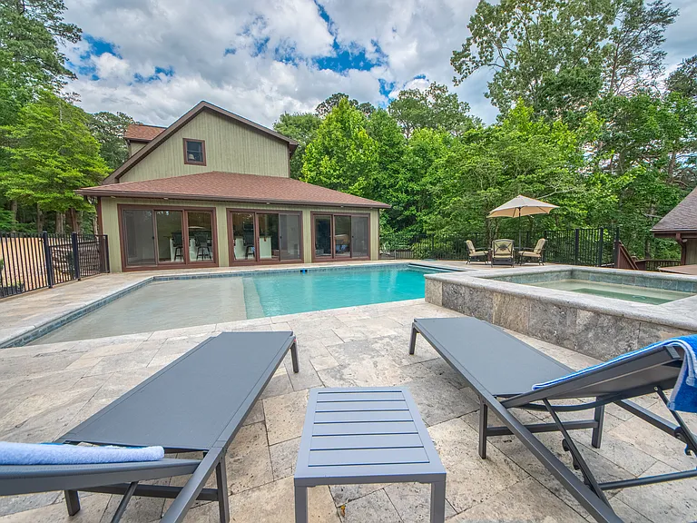 Pool and pool house.