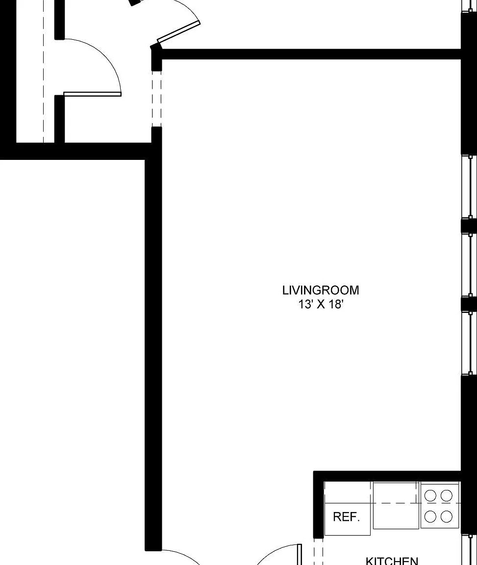1 bed, 540 sqft, $1,180 — Photo 2
