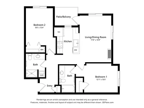 Floor plan 2X2 A2