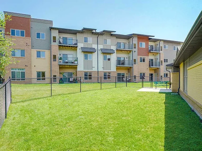 Let your pup play freely in the spacious, fully fenced dog park just outside your door.