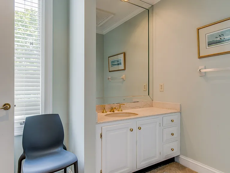 Second bathroom with marble vanity
