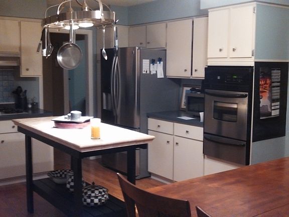 36" SS frig and SS wall oven included