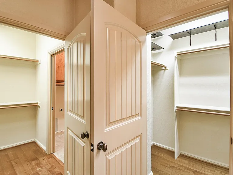 Two primary closets