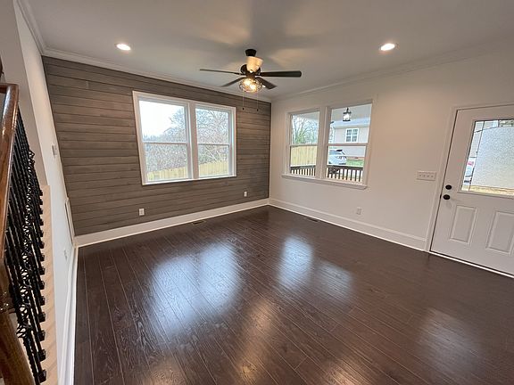 Living room with accent wall