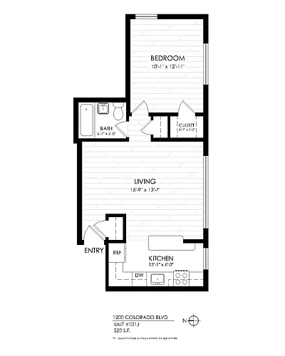 Floor plan 1 Bedroom