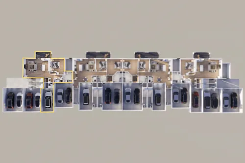 Floor plan Lower - Rear View - 1 Stall
