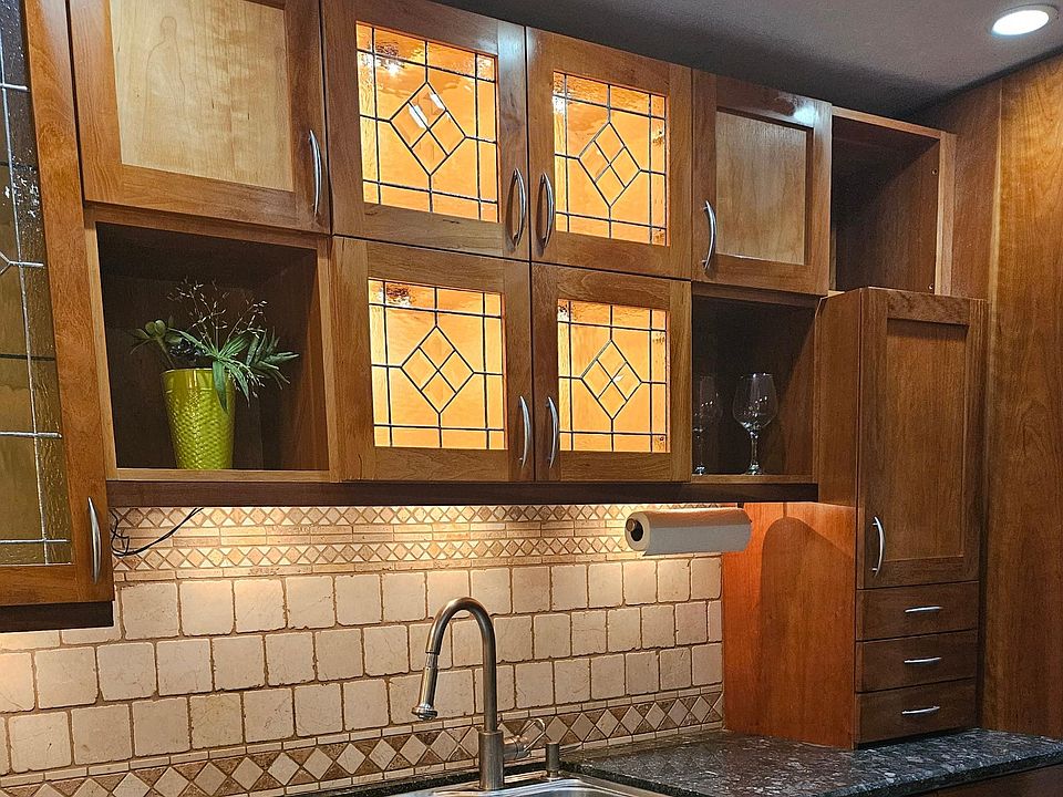 Custom kitchen with granite countertops