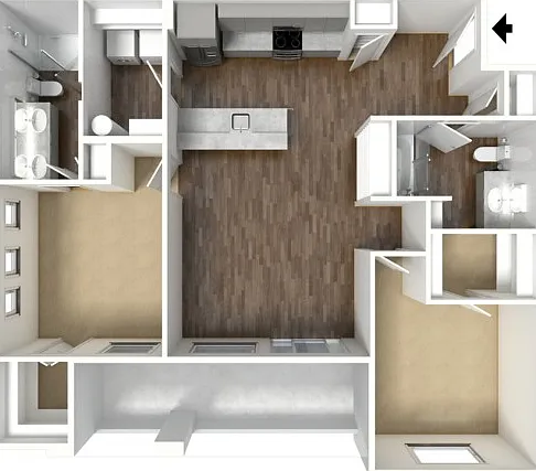 Oxford - 2 bed x 2 bath Oxford - 2 bed x 2 bath