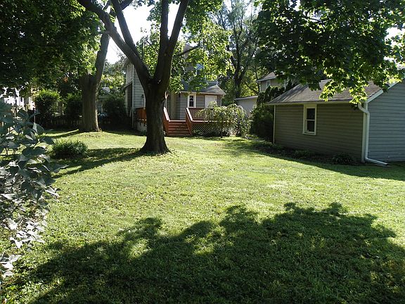 Backyard with view of deck