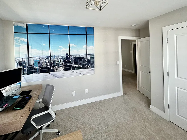 3 bedrooms- one bedroom is currently used as an office with no bedroom set. Carpet replaced within last 24 months