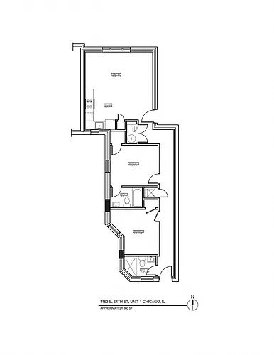 Floor plan 2 Bedroom - 2 Bathroom