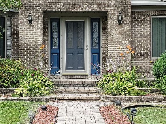 Well-landscaped entrance