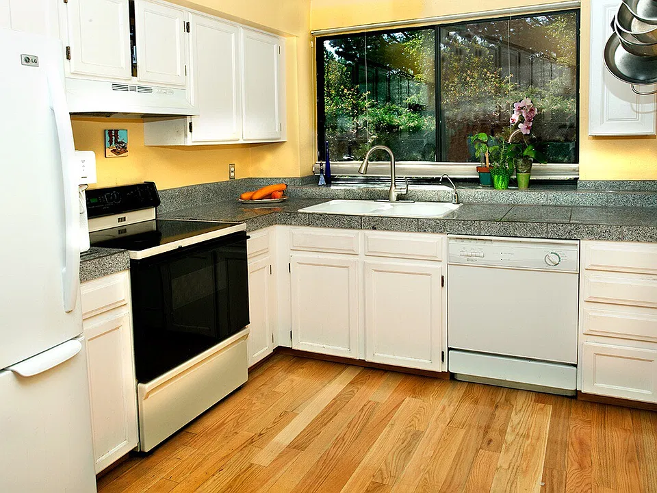 Kitchen viewed from living room