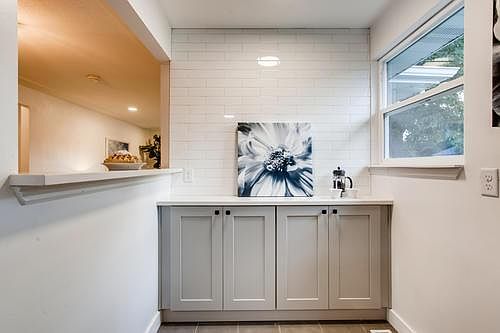 Breakfast nook and built-ins.