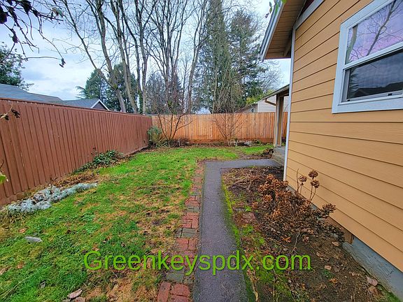 Fully fenced backyard