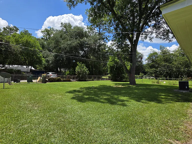 Fully fenced back yard