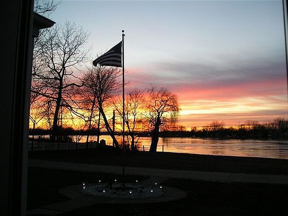 sunset view from living room