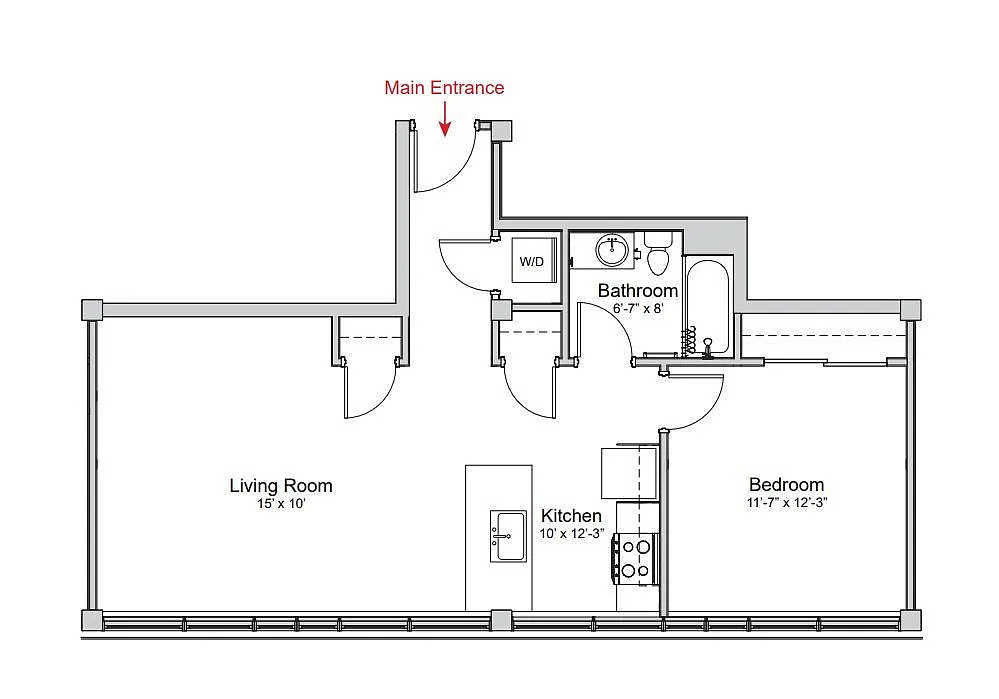Floor plan One Bedroom