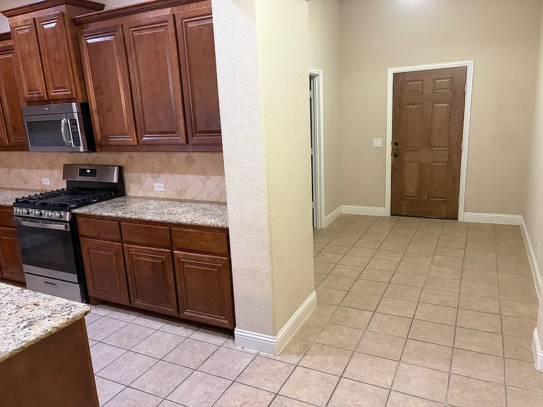 Floor of entrance with tiles