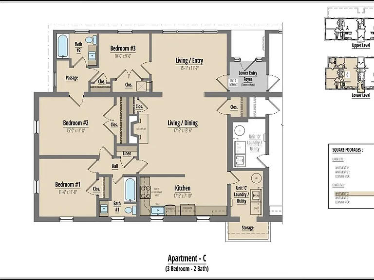 2 Bedroom/1 Bath and 3 Bedroom/2 Bath Quadplex — Photo 44