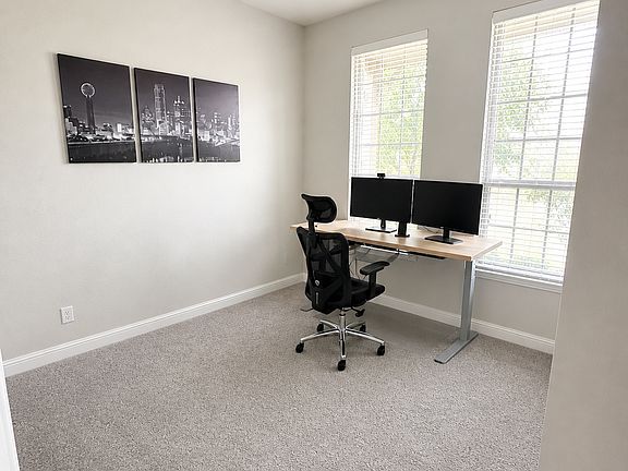 Downstairs bedroom with closet. Works great as office or guest room