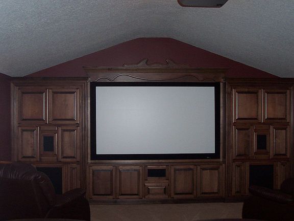 Huge Theater Room 92" Screen
