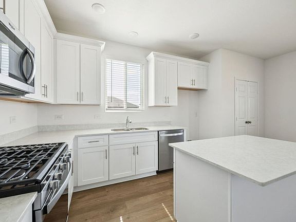 Spacious kitchen with island