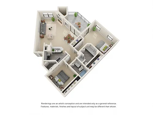 Floor plan B4 - Renovated
