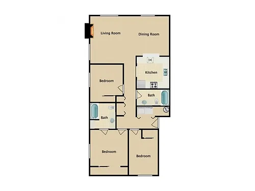 Floor plan 3X2 X