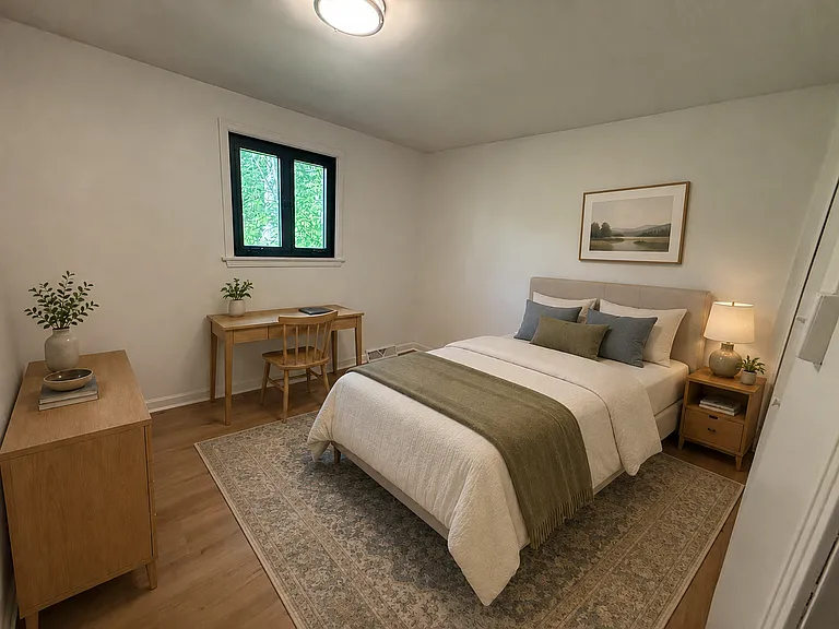 Third Bedroom with one closet (furnished)