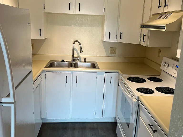 Kitchen with built-ins ) Stove, Dishwasher, Fridge)