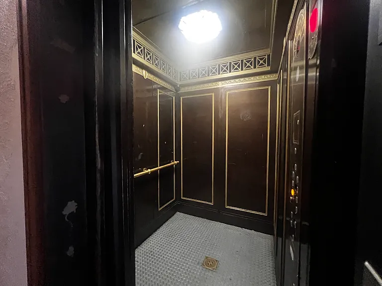 Interior of elevator.