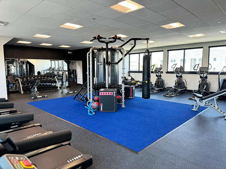 Massive 2nd floor fitness center