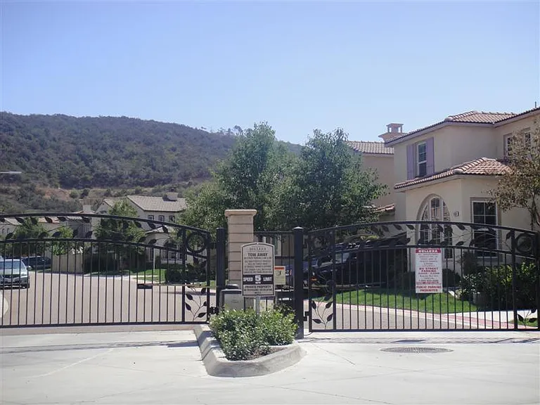 Front gate to complex