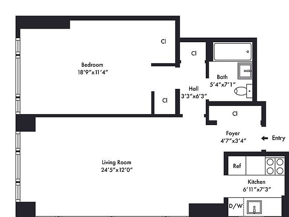 2nd image of 322 W 57th St APT 27C