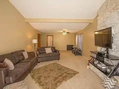 living room looking from the back sliding door