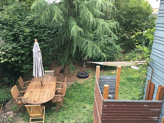 outdoor shower and table