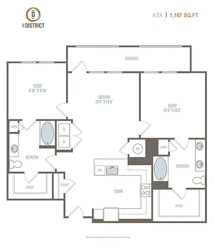 Floor plan A2A