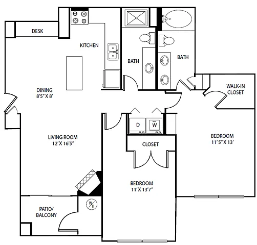 Floor plan 2B