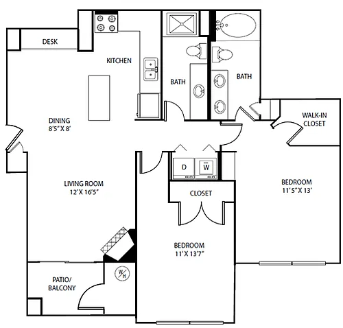 Floor plan 2B