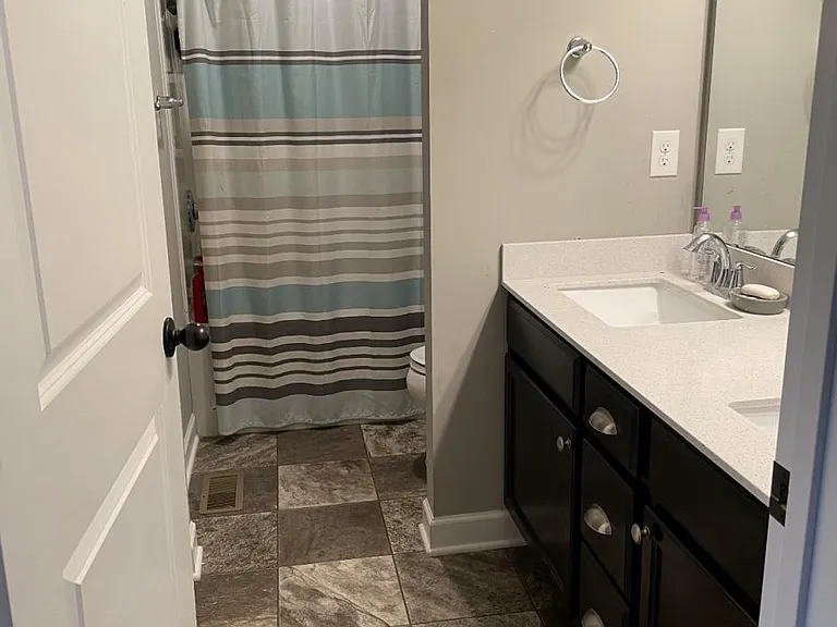 Upstairs bathroom, walk in tub/shower