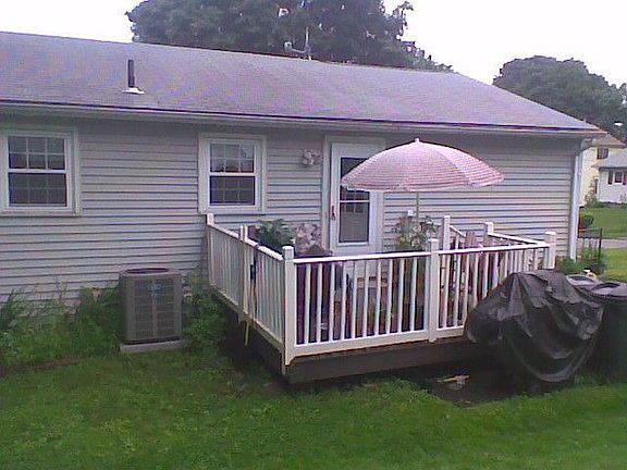 New Porch, new central air unit.