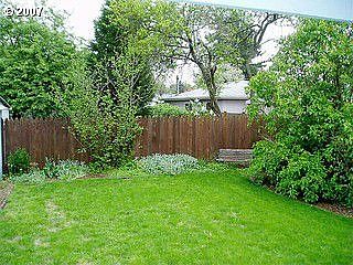 Fenced private backyard